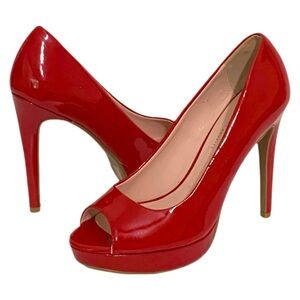 Chinese Laundry Red Peep Toe Heels